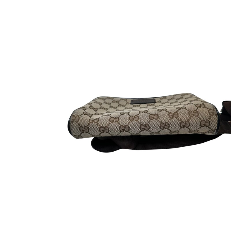 Gucci Monogram Belt Bag<br />
<br />
Code: 449174 486628<br />
<br />
Dimensions:<br />
Base length: 8.5 in<br />
Height: 5.5 in<br />
Width: 1.75 in<br />
Drop: 15 in<br />
<br />
In very good condition. Light scratching to the hardware. Light wear to the corner canvas.<br />
<br />
Does not come with the original dust bag or box.