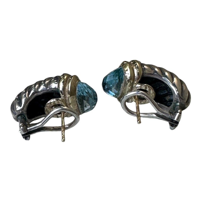 David Yurman Shrimp Topaz Sterling Silver Earrings<br />
<br />
In very good shape. Minor surface scratches.<br />
<br />
Comes with the oriignal dust bag. No box.