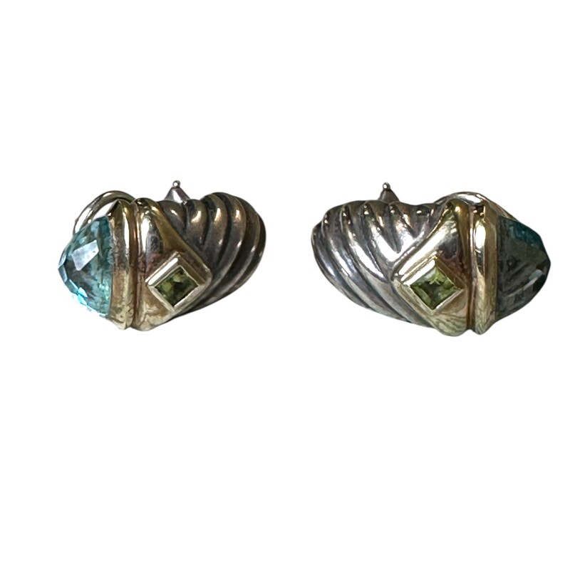David Yurman Shrimp Topaz Sterling Silver Earrings<br />
<br />
In very good shape. Minor surface scratches.<br />
<br />
Comes with the oriignal dust bag. No box.
