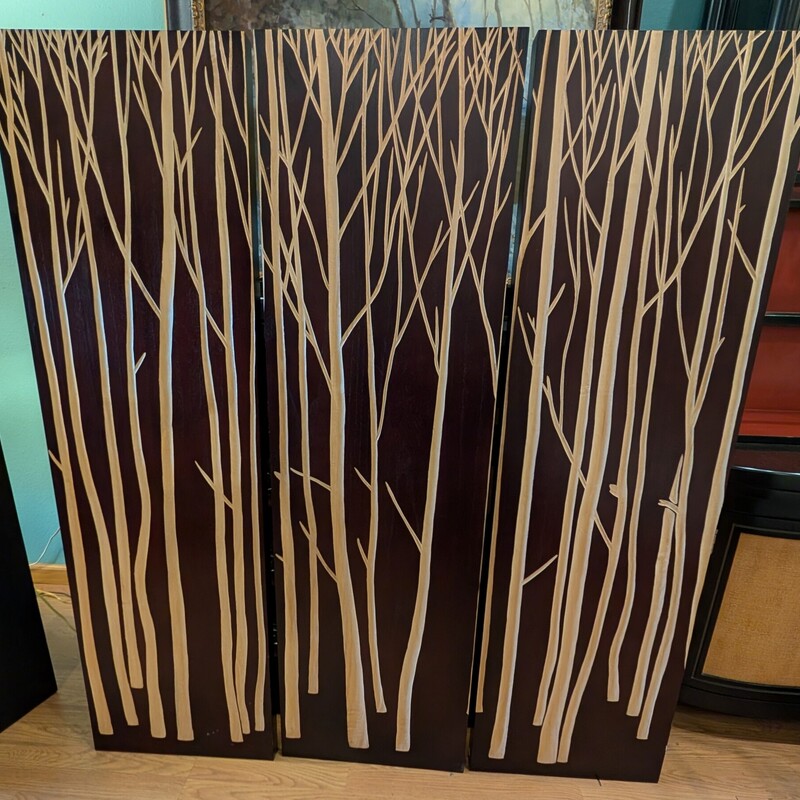 Modern Carved Tree 3pc