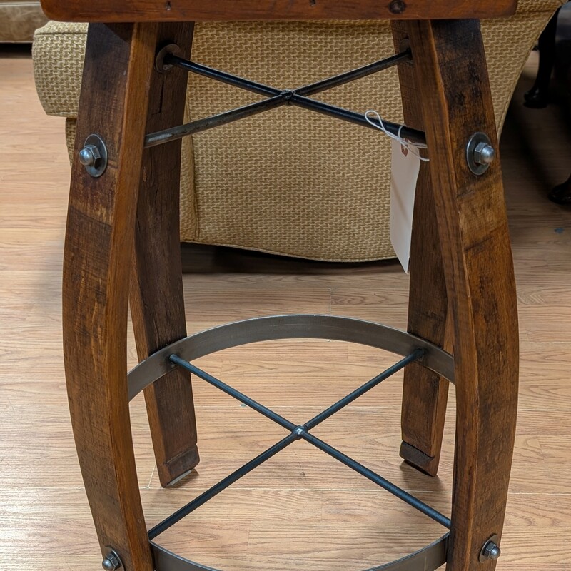 Barrel Stave Square Seat