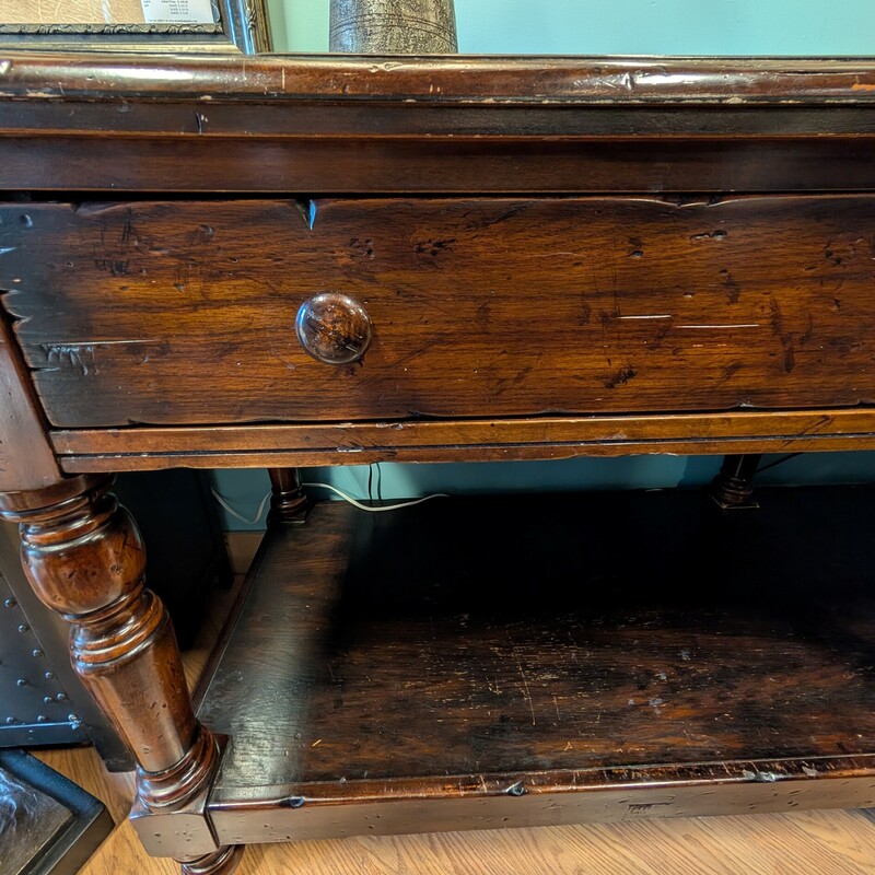 4 Drawer Sideboard, DkStn, Shelf
88 x 25 x 36h