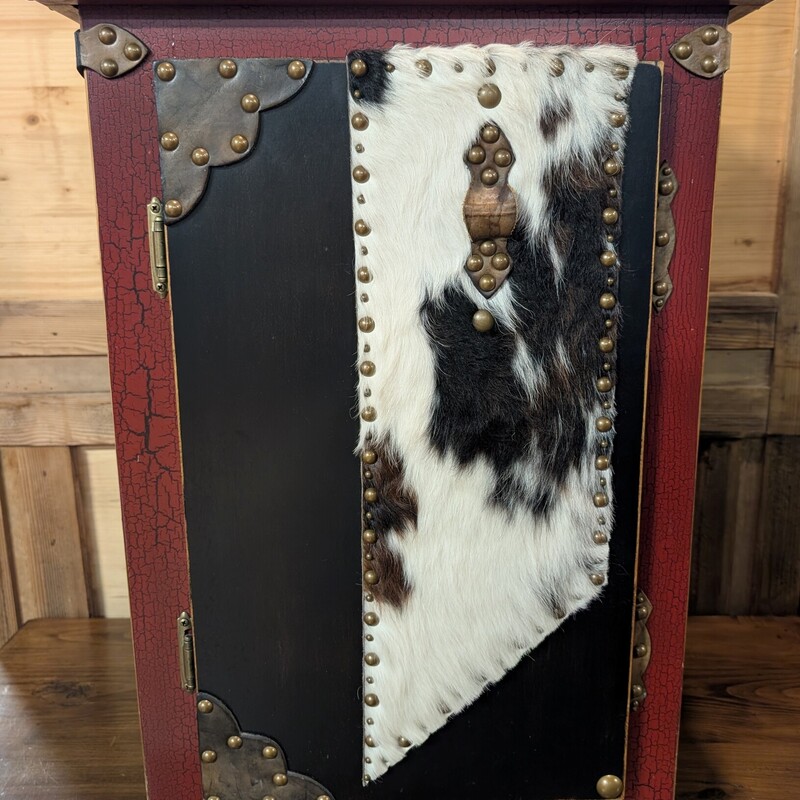 Hide Covered Side Table