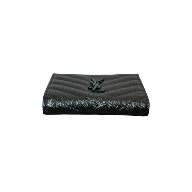Saint Laurent Cassandre Grained Leather Compact<br />
<br />
Serial Code:BND57879.0822<br />
<br />
Dimensions: 4.5 L x 3.5 H inches<br />
<br />
In excellent condition. Like new<br />
<br />
Comes with the orginal dust bag and box.