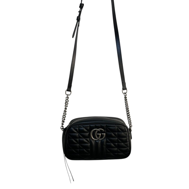Gucci Matelasse Chain Leather Camera Bag<br />
<br />
Style Code:447632.493075<br />
<br />
Dimensions:9L x 6 H inches<br />
<br />
In excellent condition.<br />
<br />
Comes with the original dust bag and box.