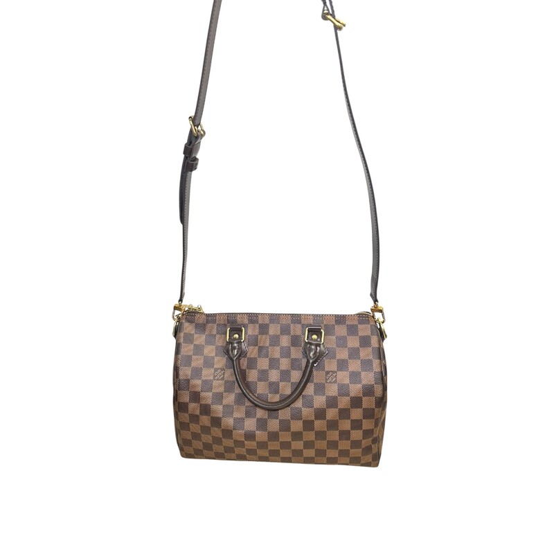 Louis Vuitton Speedy Bandoulière Damier Ebene 30<br />
<br />
Date Code: AA2108<br />
<br />
Dimensions:11.8 x 8.3 x 6.7 inches<br />
                      (Length x Height x Width)<br />
<br />
In excellent condition. Light scratching on the hardware.<br />
<br />
Comes with the original dust bag. No box.