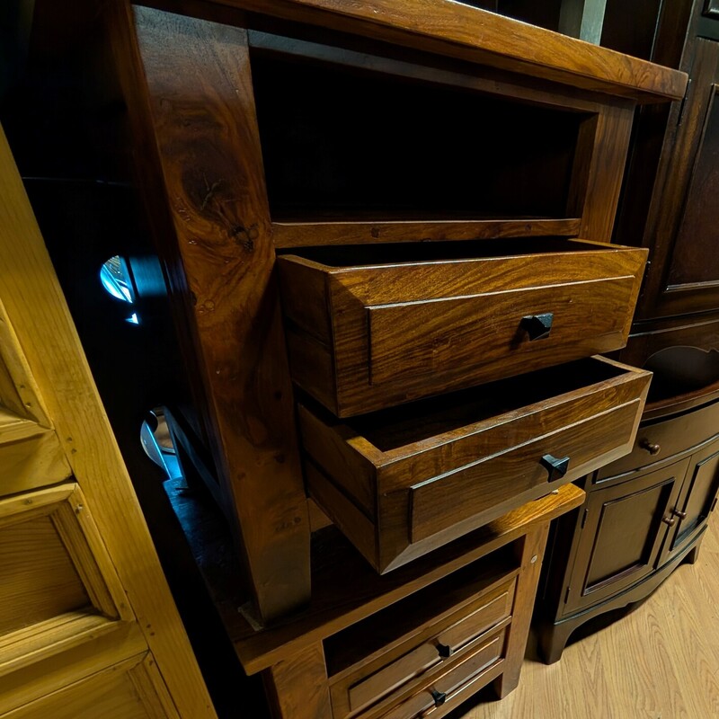 Side Table With Shelf, *PAIR* 2 Drawer
26 x 19.5 x 25h