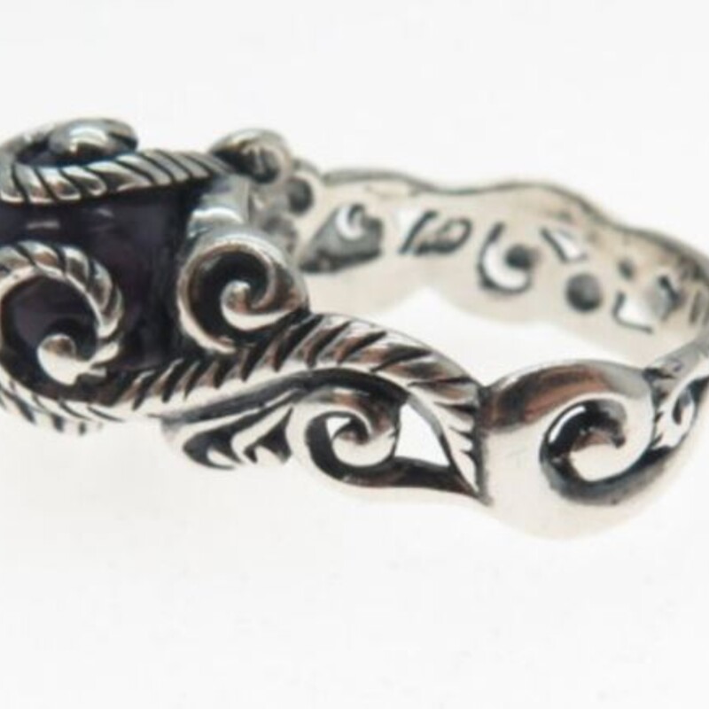 925 Carolyn Pollack Charoite Swirl Stone Ring
Blue Silver Size: 7.5