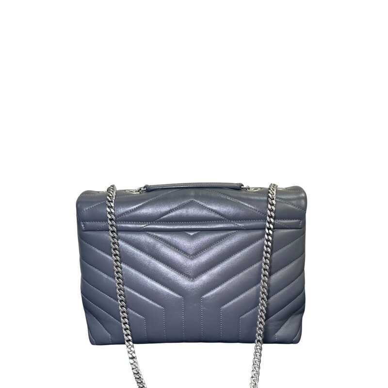 Saint Laurent Lou Quilted Medium Bag<br />
<br />
Style Code: GAB4872160418<br />
<br />
Dimensions: 11 L X 10 H inches<br />
<br />
In very good condition. Some minor marks inside the interior.<br />
<br />
Does not come with the original dust bag or box.
