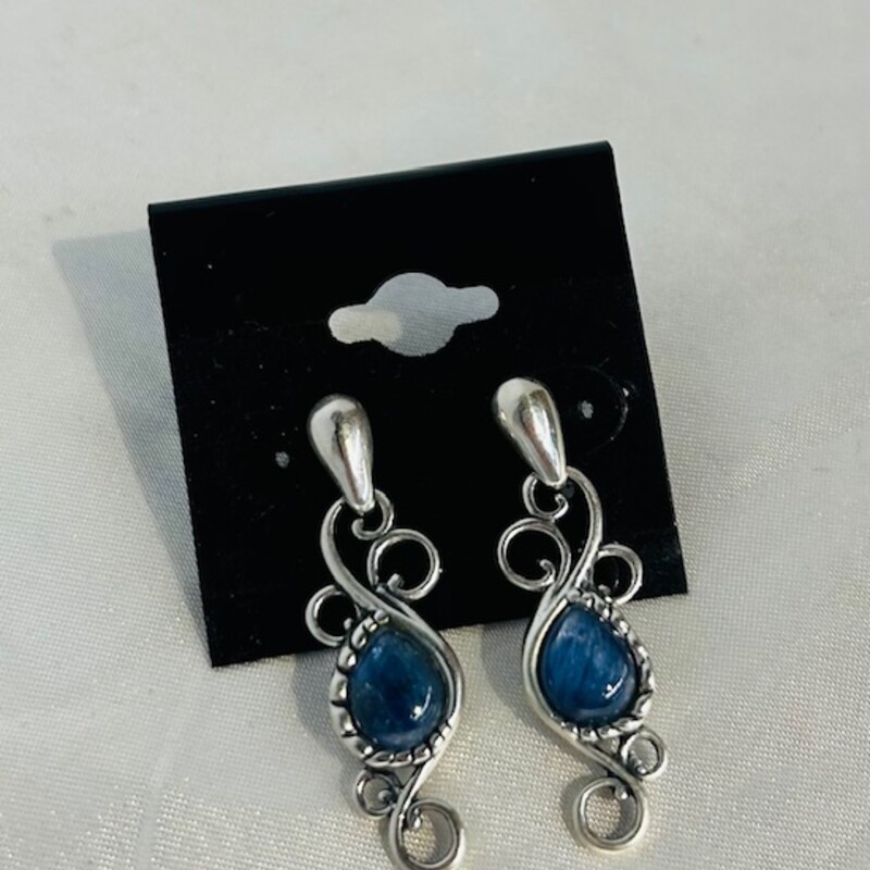 925 Carolyn Pollack Relios Swirl Earrings
Blue Silver Size: 1.5L