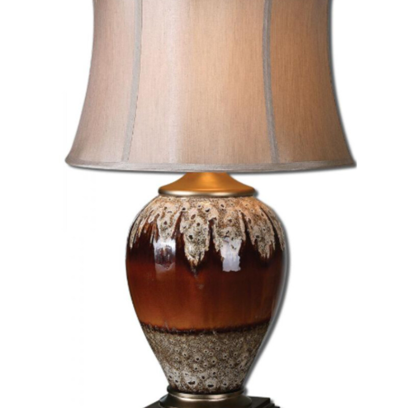 Uttermost Alluvioni Lamp
Brown, Gold, Cream, Red
Size: 18x30H