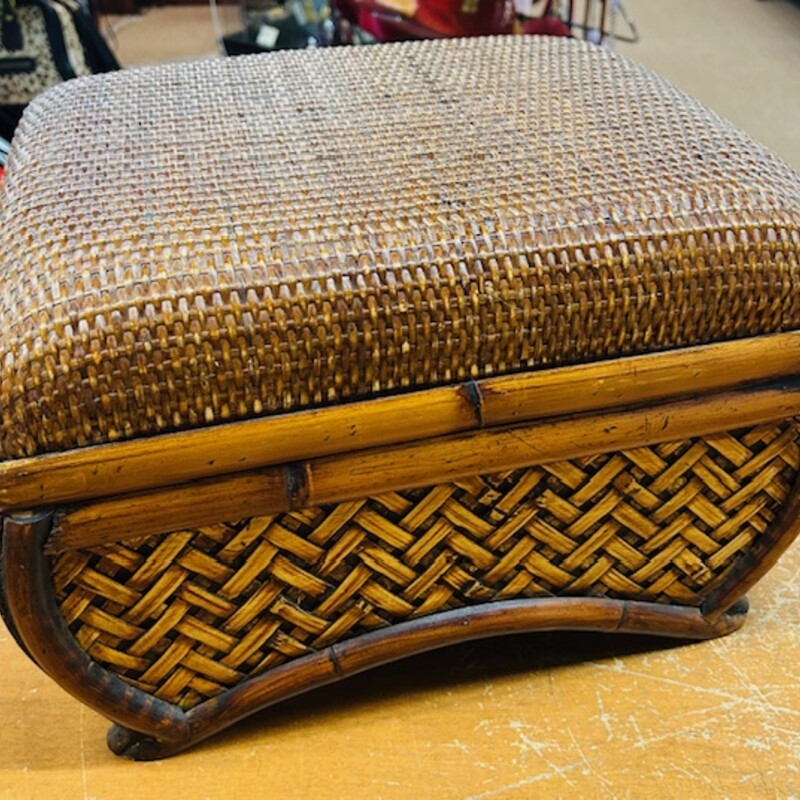 Woven Rattan Foot Stool