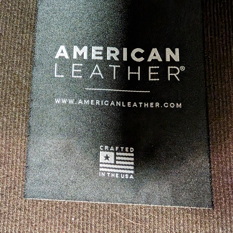 American Leather 3 Cushion Sofa, Tabacco Brown<br />
81w x 36d x 36h