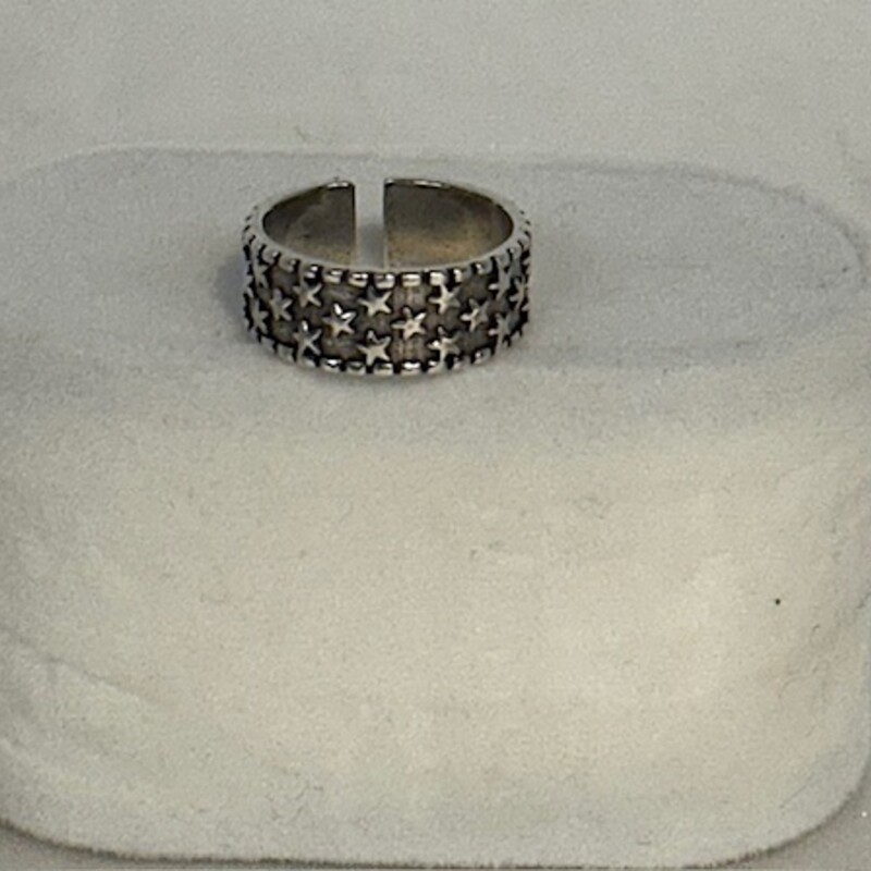 925 Stars Adj Band Ring