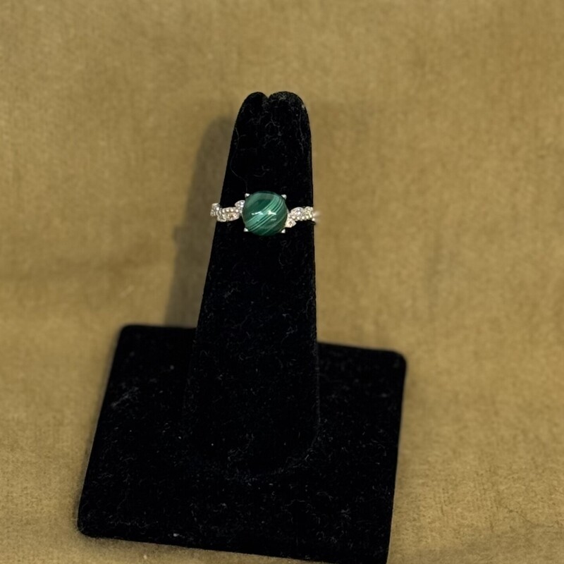 925 Green Stone Filigree