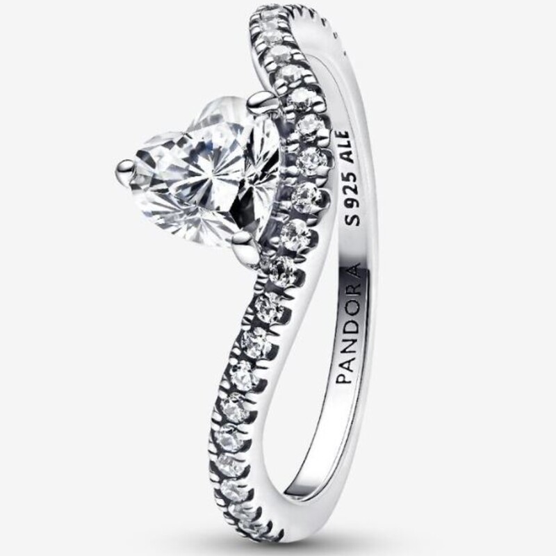 925 Pandora Wavy Heart