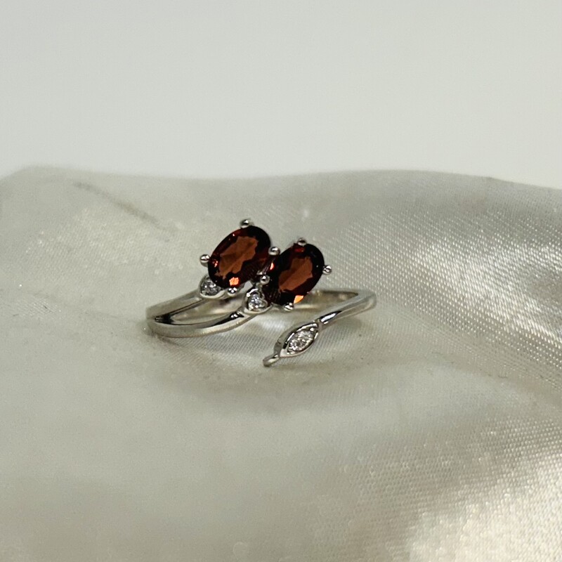 925 Garnet Wrap Ring