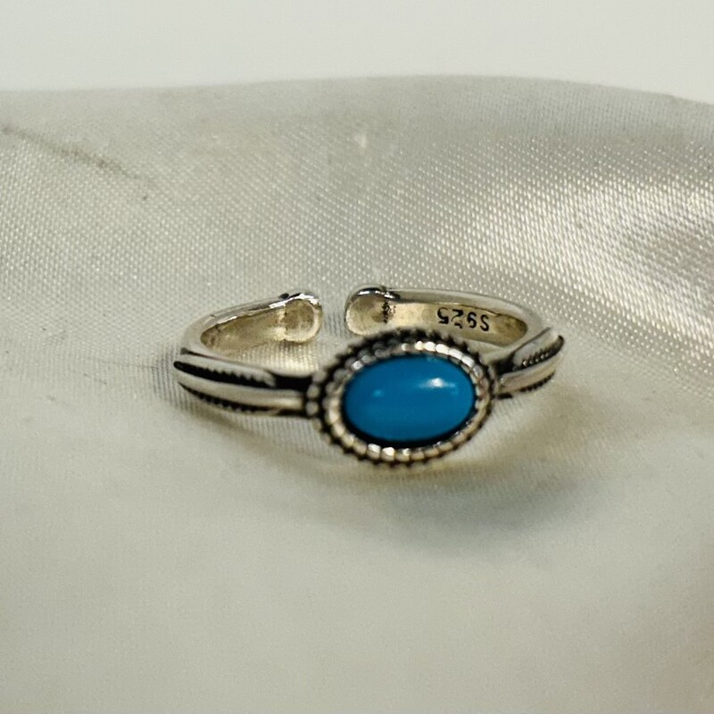 925 Turquoise Mini Oval
