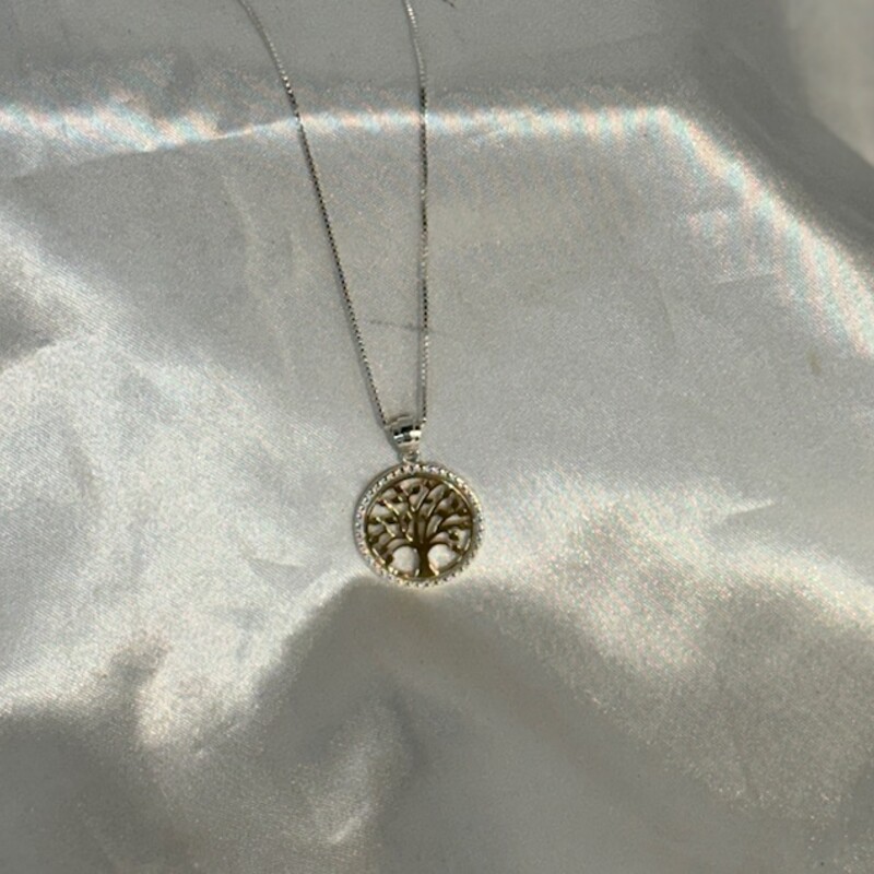 925 Tree Of Life Necklace
Silver Gold Size: 18L