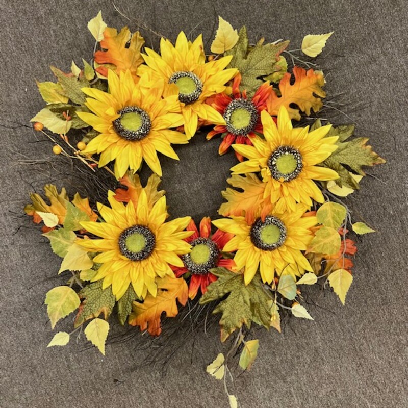 Sunflower Twig Wreath