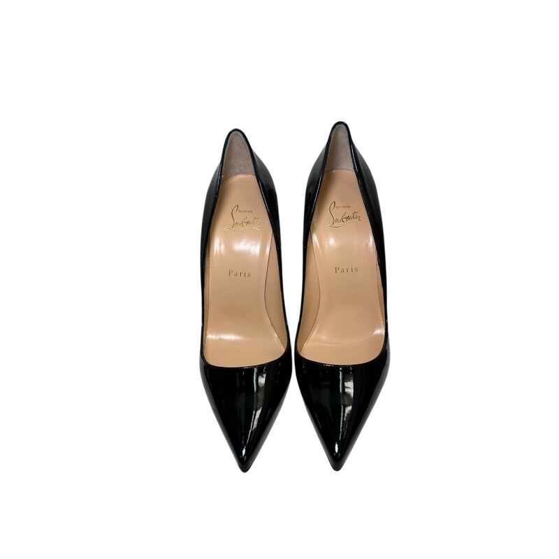 Louboutin So Kate 120 Black Patent<br />
<br />
Size: 39.5<br />
<br />
In excellent condition. Light wear to the bottom of the soles.<br />
<br />
Comes with the original dust bag or box.