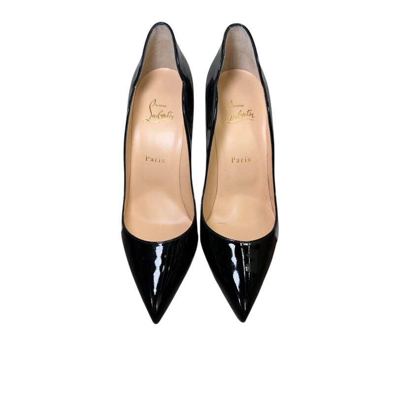 Louboutin Hot Chick 100 Black

Size: 40

In excellent condition. Light scuffsing to the bottom of the soles.

Comes with the original dust bag and box.