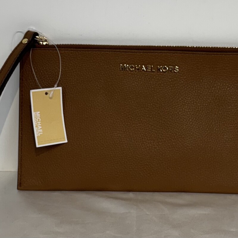 MK Leather Zip Clutch