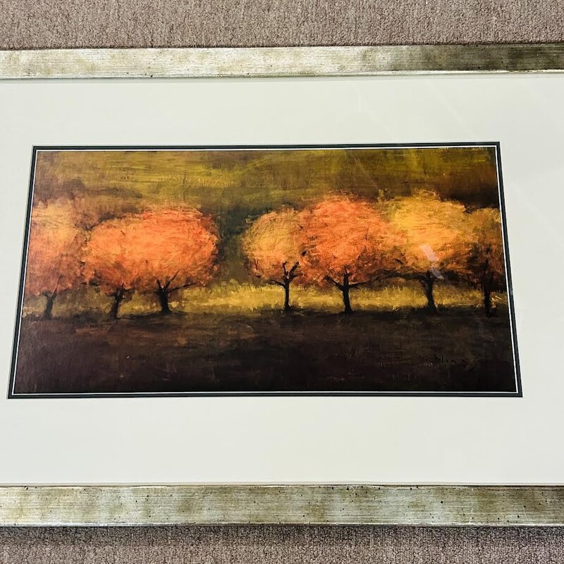 Framed Red Trees Print