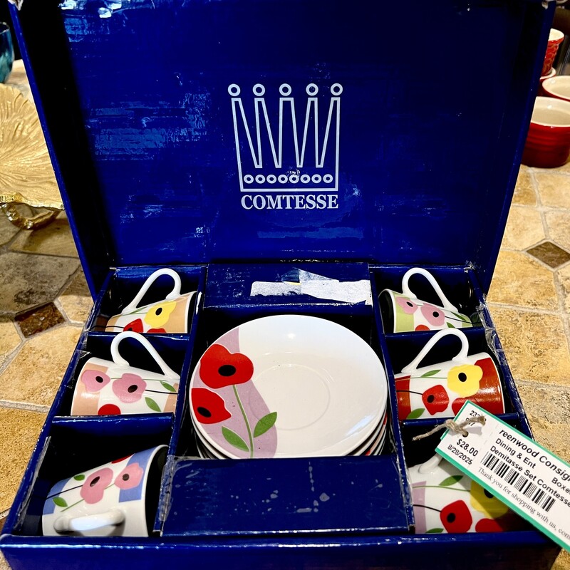 Demitasse Set Comtesse, Boxed, Size: 12 Pieces