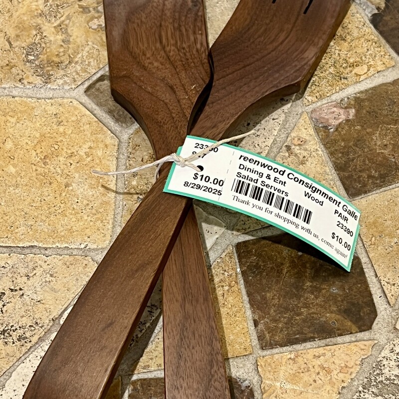 Salad Servers, Wood,
Size: 2 Pce