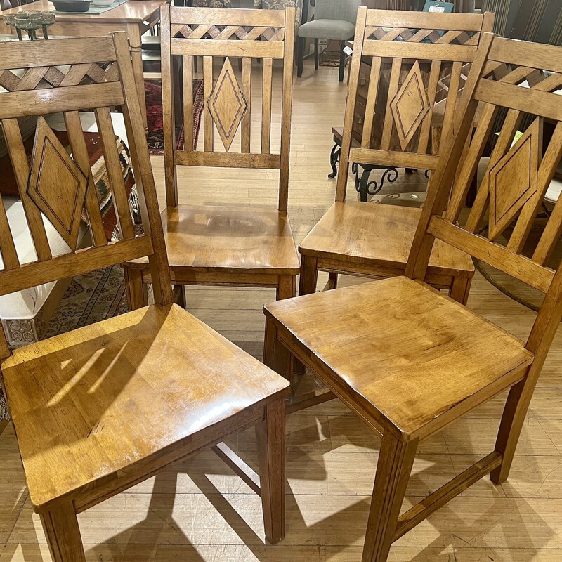 Chairs Dining, Wood, Size: 4 Pc Set