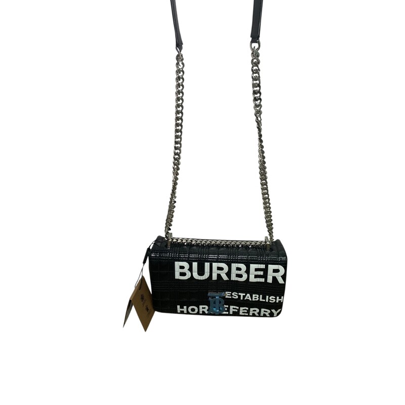 Burberry Black Lola Quilted Chain Bag<br />
<br />
Serial Code:ITPELMA526PRA<br />
<br />
Dimensions: 5.5 H x 9 L inhes<br />
<br />
In excellent condition. Like new.<br />
<br />
Comes with the original dust bag and box.