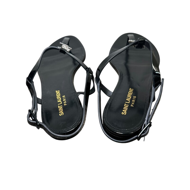 Cassandra YSL Strass Medallion Flat  Sequin Sandals<br />
<br />
Style Code:SL 716411<br />
<br />
In very good condition.Minor marks on the bottom of the shoes. Slight kink in the straps .<br />
<br />
Does not comes with the original dust bag or  box.