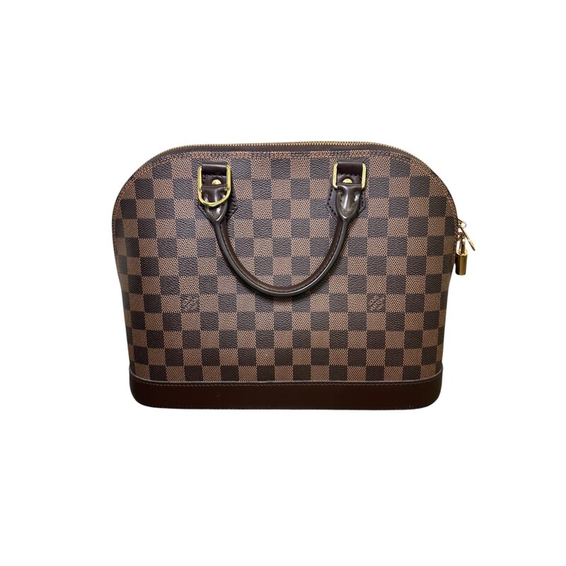 Louis Vuitton Alma PM Ebene<br />
<br />
Code: AR1127<br />
<br />
Dimensions:<br />
12.6 x 9.8 x 6.3 inches<br />
(Length x Height x Width)<br />
<br />
In very good condition. Light wear throughout the bag.<br />
<br />
Comes with the original dust bag and box.