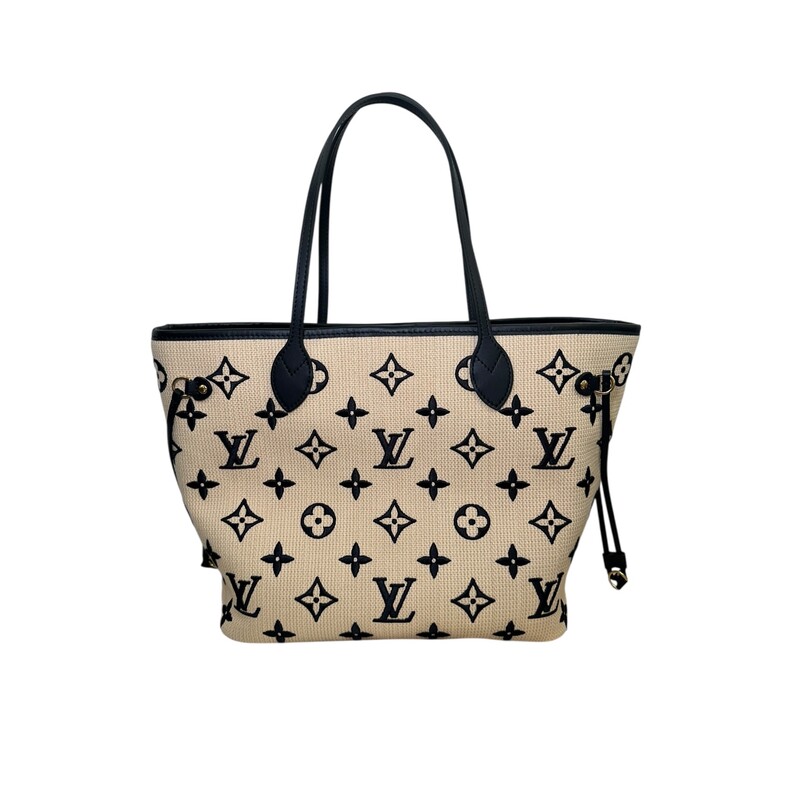 Louis Vuitton By The Pool Raffia Neverfull Tote with Pouch

Date Code:Microchip

Dimensions:12.5W x 10.5H x 6.5D
7.5 handle drop

In very good condition.Marks in interior  scratches on hardware.

Comes with the original dust bag and box.