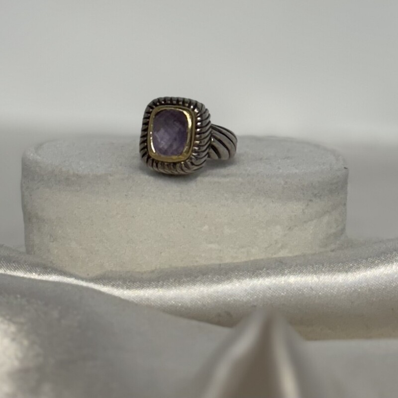 18k 925 Flli Menegatti Ring
Purple Silver Gold Size: 6.5