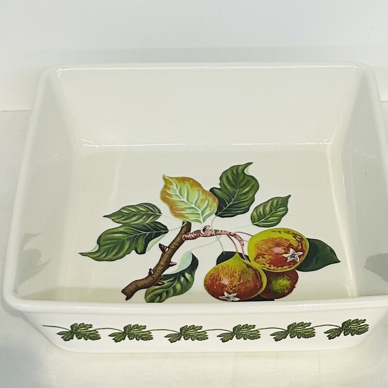Portmeirion Pomona Square Baker
White Green Red Brown
Size: 10x10