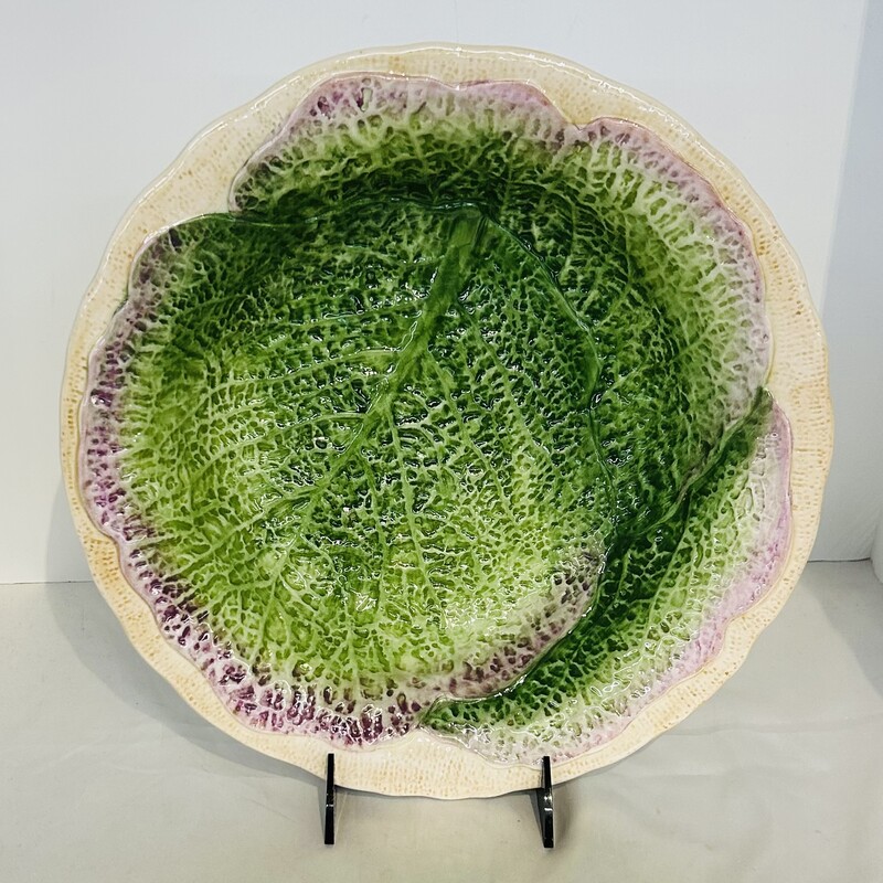 Ceramic Italian Cabbage
Green Cream Purple
Size: 12.5 x 2.5 H