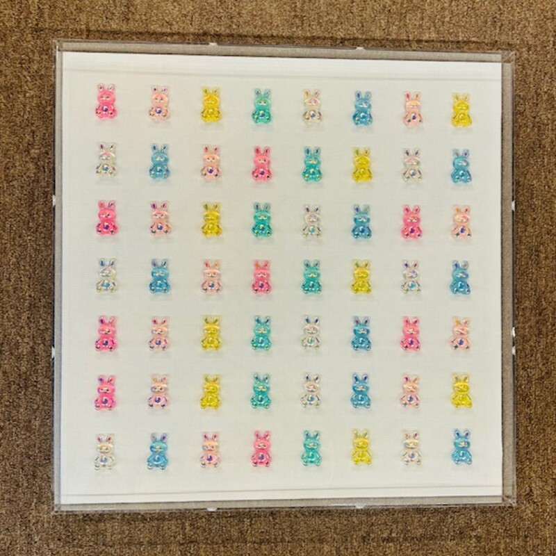 3D PopArt Bunnies Acrylic