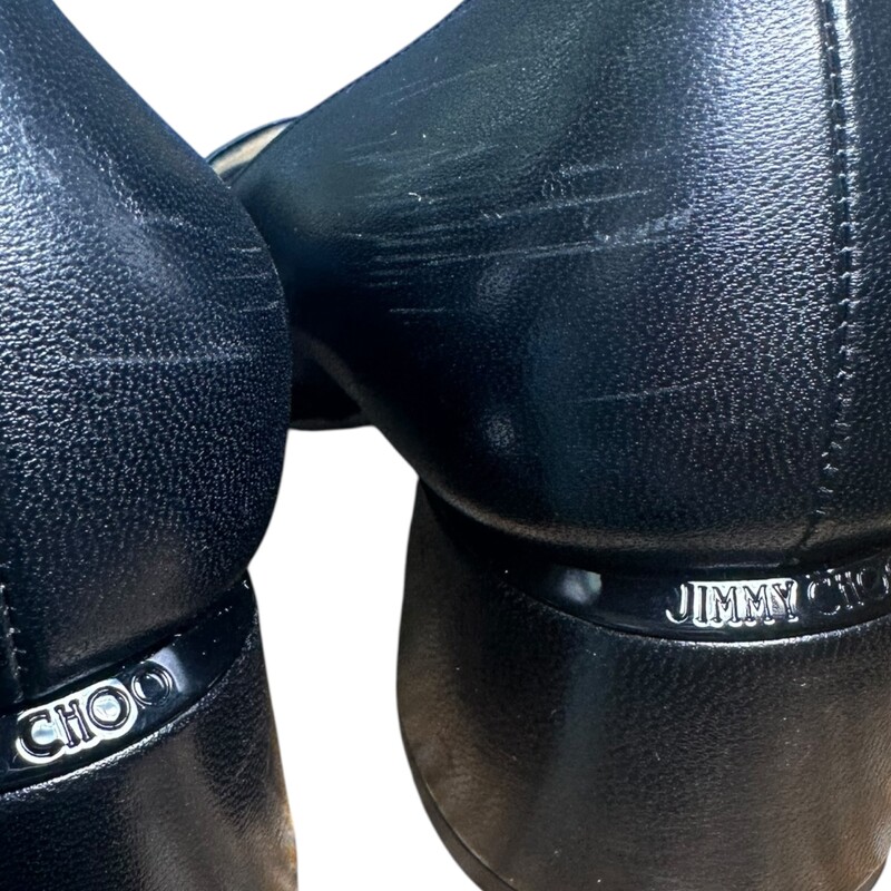 Jimmy Choo Elisa 45 Black Shoes

Size: 37

In very good condition. Light stuffs throughout the shoes.

Does not come with the original dust bag or box.