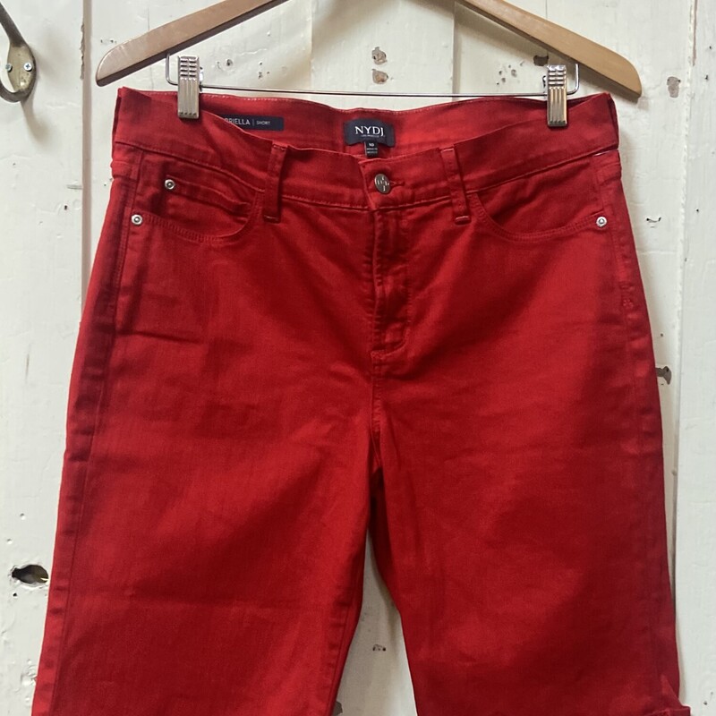 Red Cuffed Den Shorts