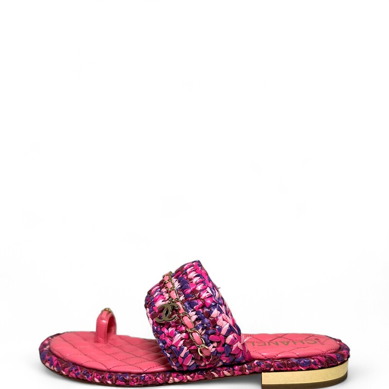 Chanel Raffia Toe Sandals