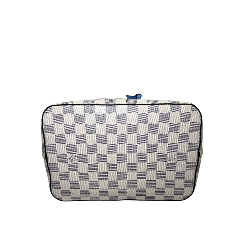 Louis Vuitton NeoNoe MM Damier Azur<br />
<br />
Code: SD1169<br />
<br />
Dimensions:<br />
10inW x10inHx7inD<br />
12.5in handle drop<br />
23in strap drop<br />
<br />
In very good condition. Light wear to the interior.<br />
<br />
Comes with the original dust bag. No box.