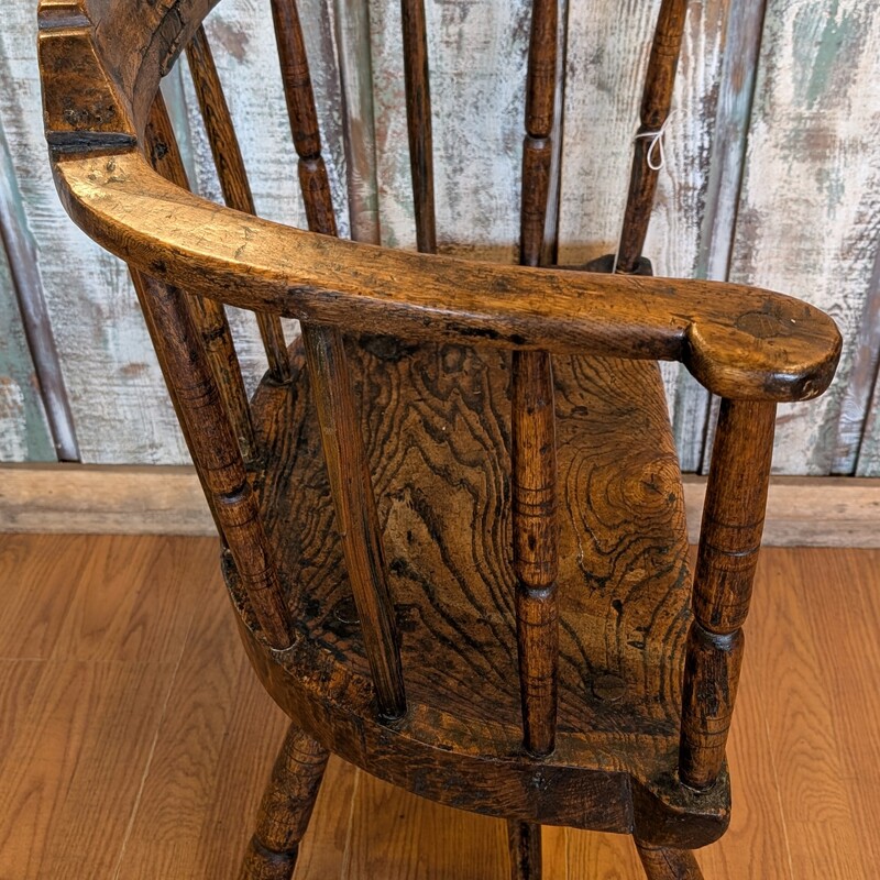 Antique Windsor Primitive Chair, Ash/Elm, Welsh<br />
24w x 14d x 29h
