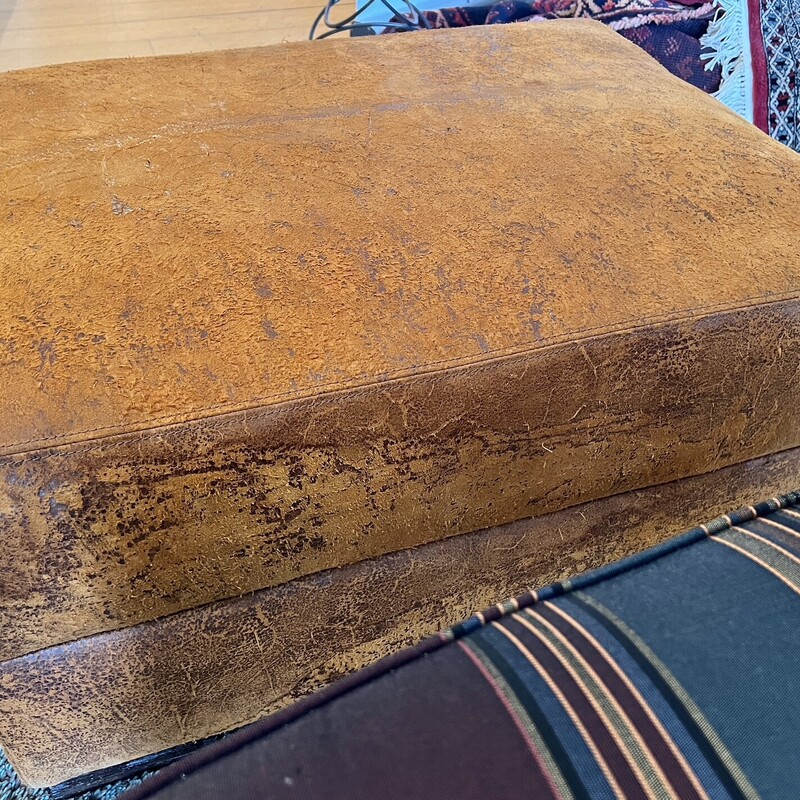 Restoration Hardware Ottoman, Suede, Size: 31x22x17