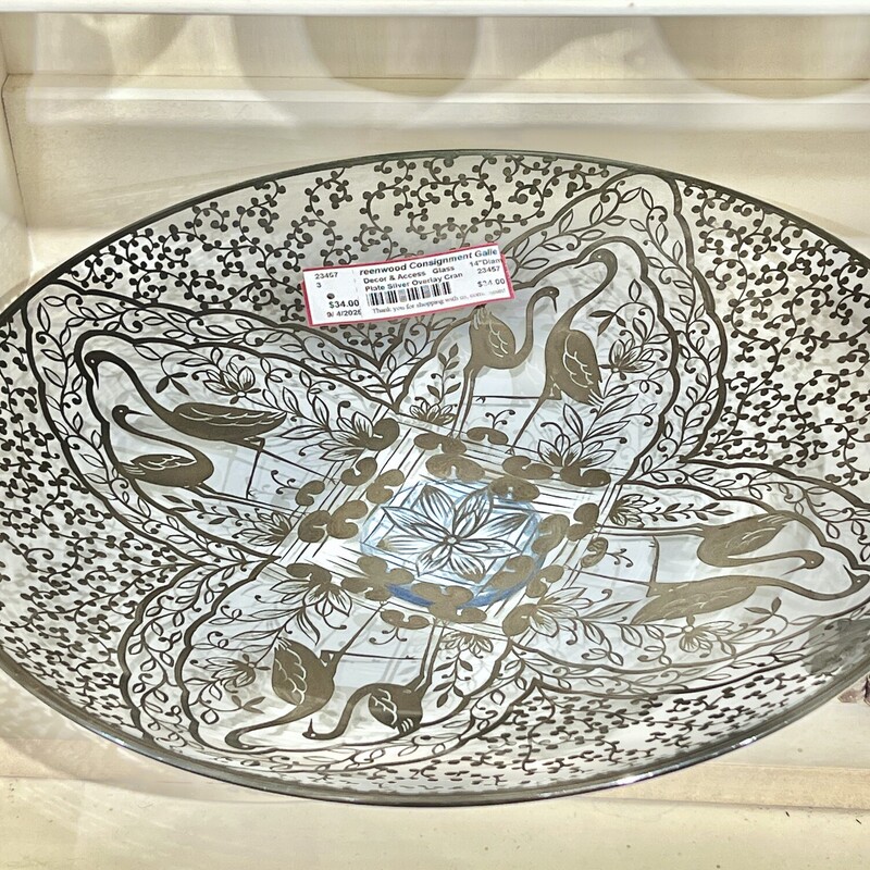 Plate with Silver Overlay
Size: 14Diam