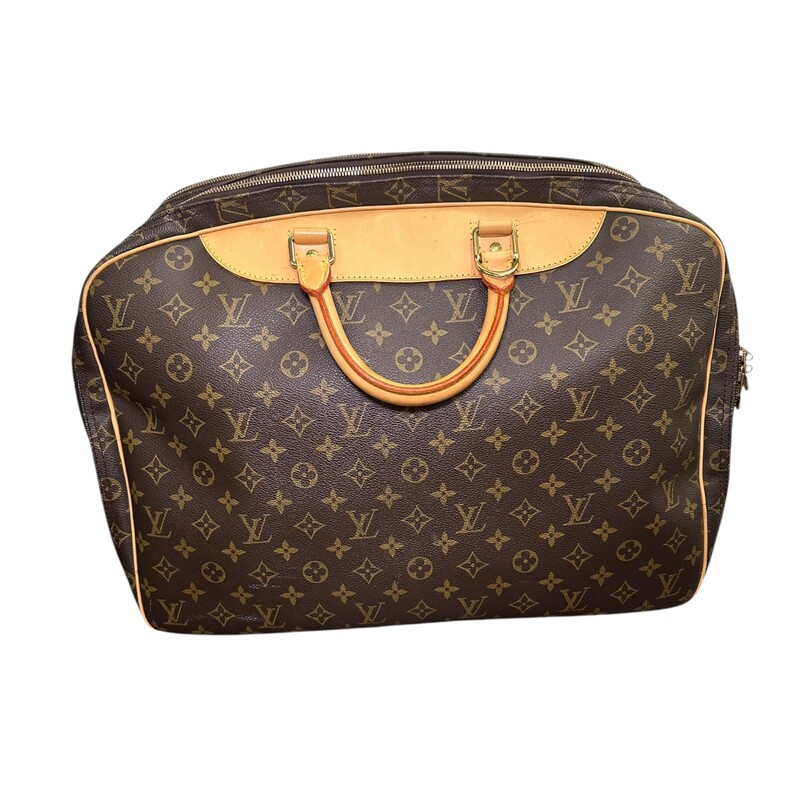 Louis Vuitton Alize 24 Monogram

Date Code: VI0968

Dimensions:
Length: 18 in
Height: 14 in
Width: 7.75 in
Drop: 4 in
Drop: 17.5 in

In very good condition.  Creasing throughout the bag.

Does not come with the original dust bag or box.