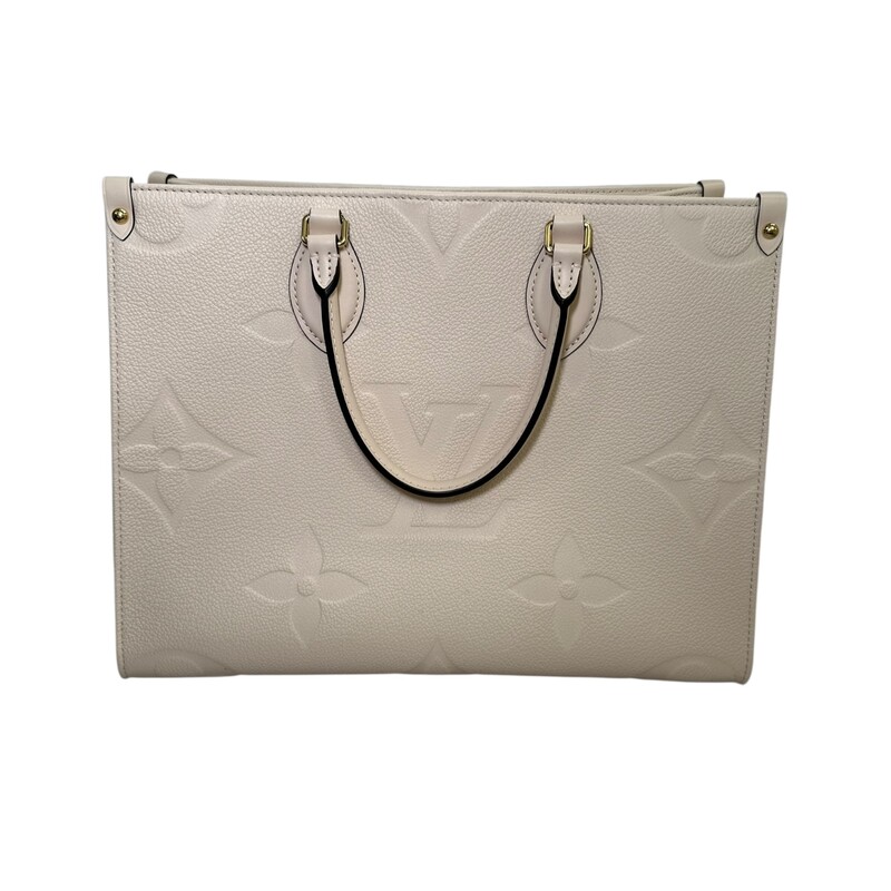 Louis Vuitton OnTheGo White Empreinte leather<br />
<br />
Date Code: Mircochip<br />
<br />
Dimensions:13.8 x 10.6 x 5.5 inches<br />
                         (Length x Height x Width)<br />
<br />
In very good condition. Like new.<br />
<br />
Does not come with the original dust bag or box.