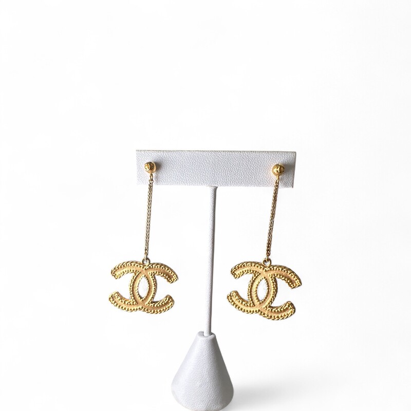 Chanel CC Drop Earrings