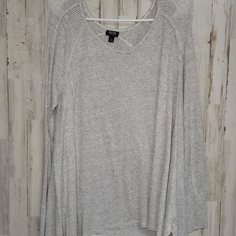 XL Grey Vneck Long Sleeve